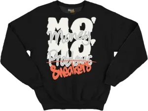 MO Money MO Sneakers Unisex Unisex Crew Neck Sweatshirt Match 5s Retro Shattered Backboard Black Large