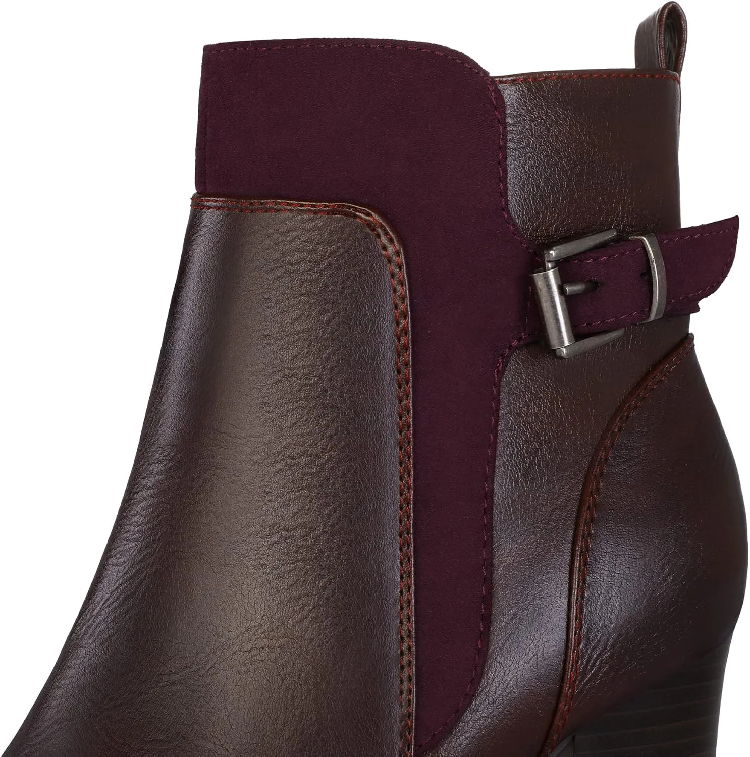 mysoft Women's Ankle Boots Chunky Stacked Heel Zipper Booties - Available in Wide Sizes