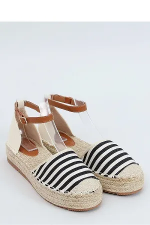 Nautical Stripe Flatform Espadrilles Jute Cap Toe & Topstitch Detail