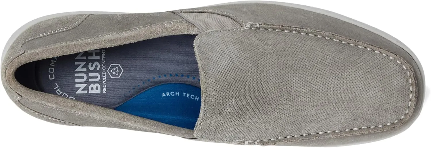 Nunn Bush Men's Luca Moccasin Toe Venetian Suede Slip-on Lightweight Comfortable Loafers