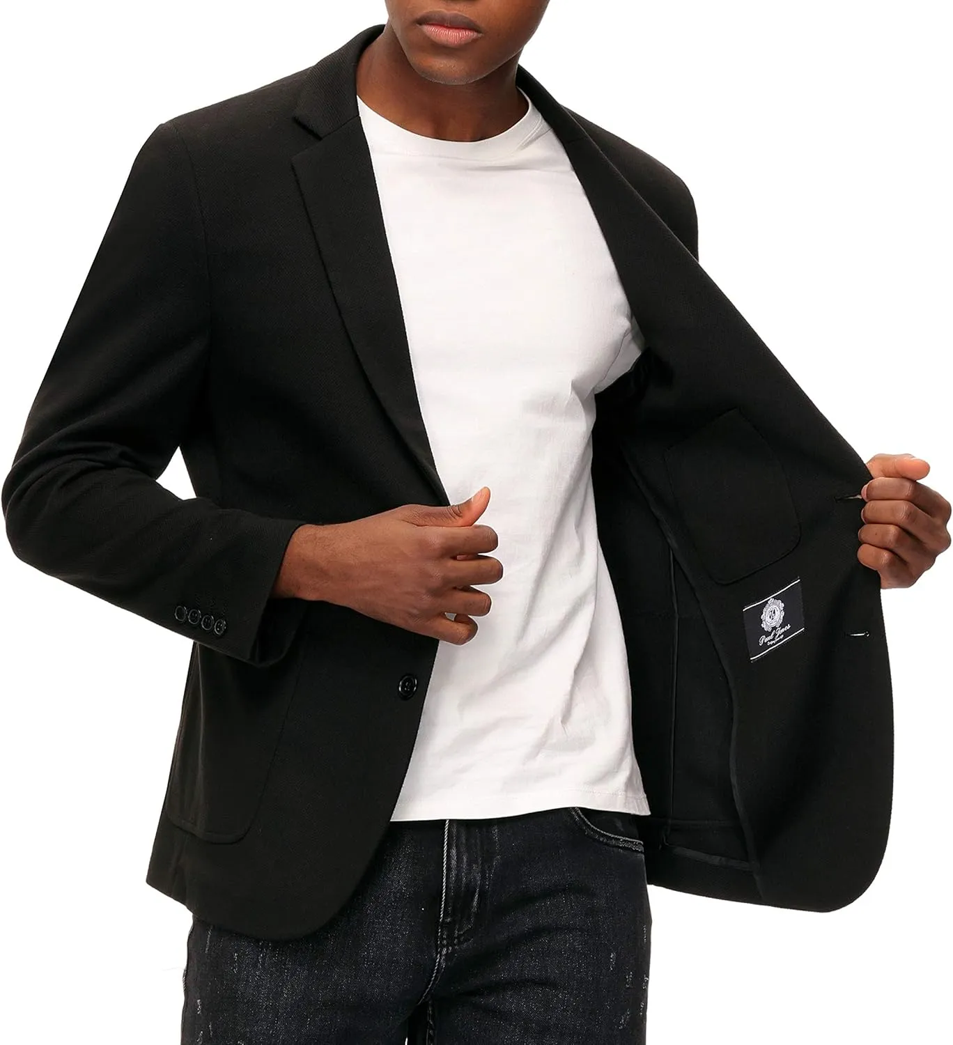 PJ PAUL JONES Men's Casual Knit Blazer Suit Jackets Two Button Lightweight Unlined Sport Coat