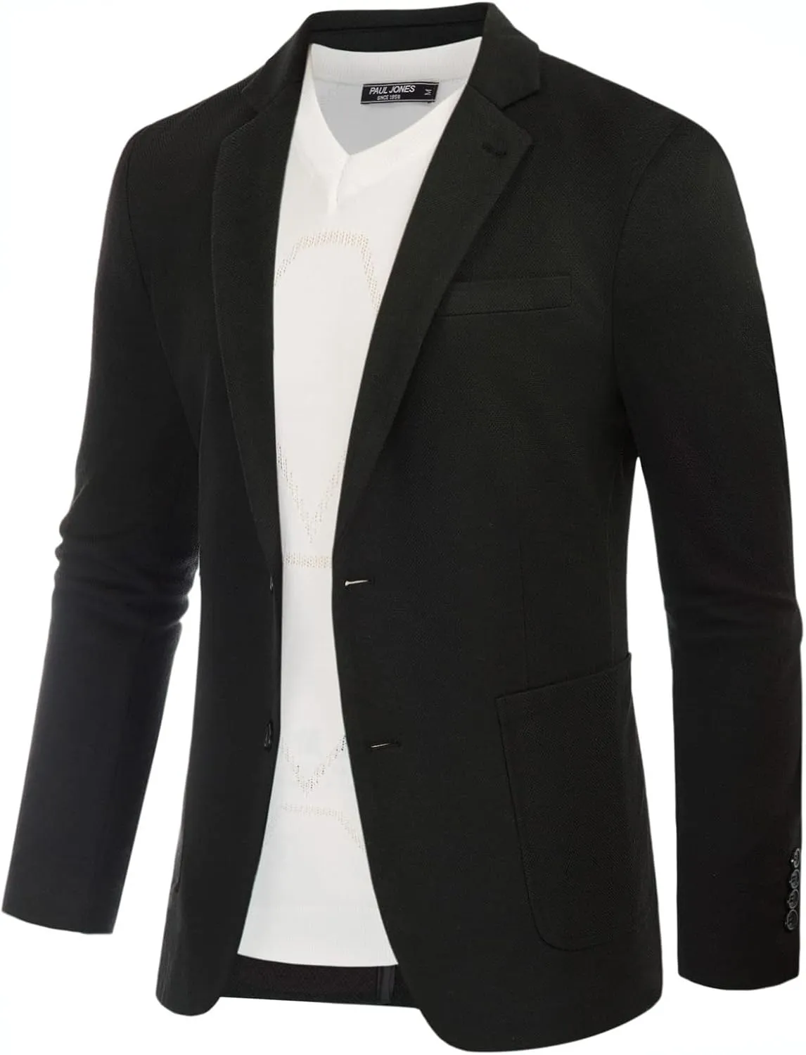 PJ PAUL JONES Men's Casual Knit Blazer Suit Jackets Two Button Lightweight Unlined Sport Coat