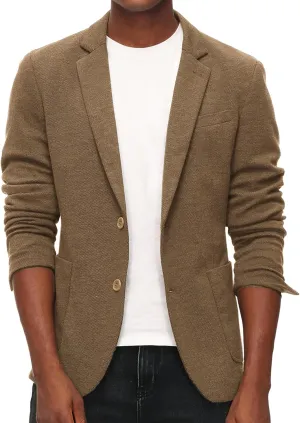 PJ PAUL JONES Men's Casual Knit Blazer Suit Jackets Two Button Lightweight Unlined Sport Coat