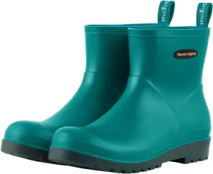 planone Short Rain Boots Women Fashion Waterproof Chelsea Boots for Women Matte Outdoor Garden Shoes Ankle Muck Boots for Ladies Non Slip Work Shoes Rubber Boots with Premium Comfort Insole