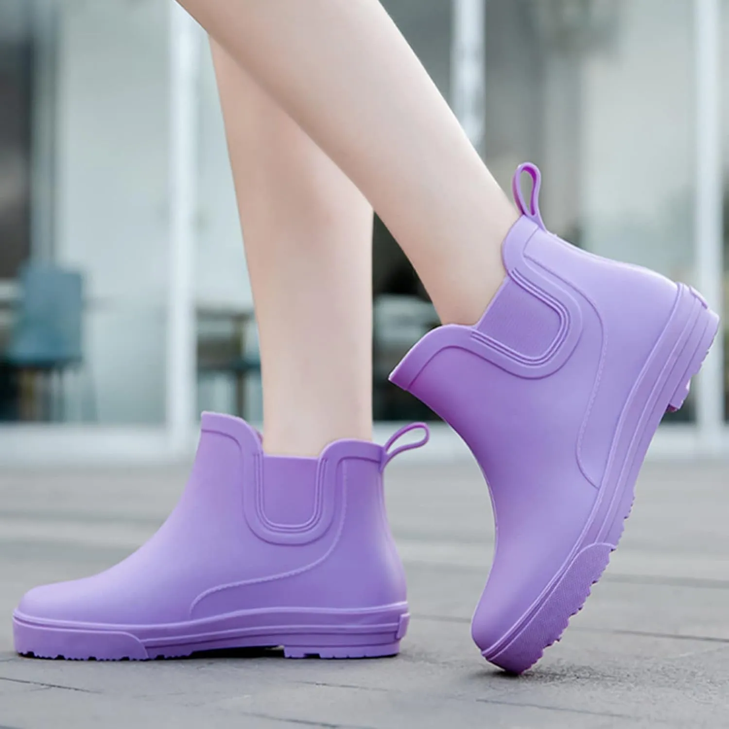 Platform Rain Boots Women Mens Grounded Footwear Booties Black Slip On Barefoot Shoes Short Rain Boots for Women Waterproof Garden Shoes White Cowgirl Boots