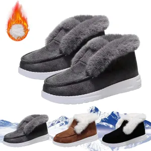 Pubyfun Senior Comfy Winter Ankle Boots Women, Ladies Warm and Comfortable Casual Snow Boots, Furry Suede Snow Boots ﻿