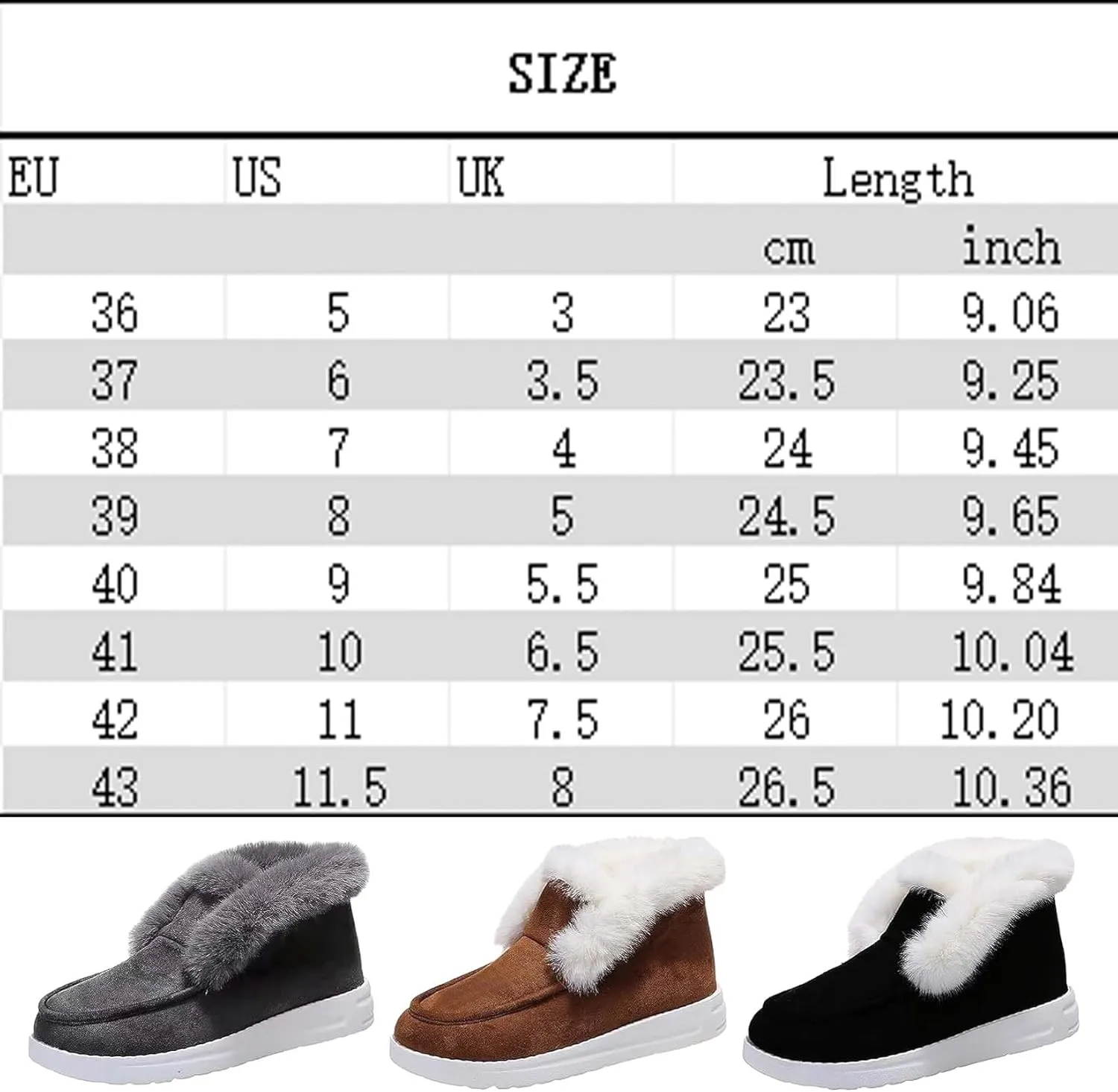 Pubyfun Senior Comfy Winter Ankle Boots Women, Ladies Warm and Comfortable Casual Snow Boots, Furry Suede Snow Boots ﻿