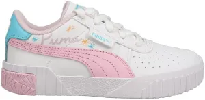 Puma Kids Girls Cali Spring Sketchbook Perforated Lace Up Sneakers Shoes Casual - White - Size 1 M, 39136101