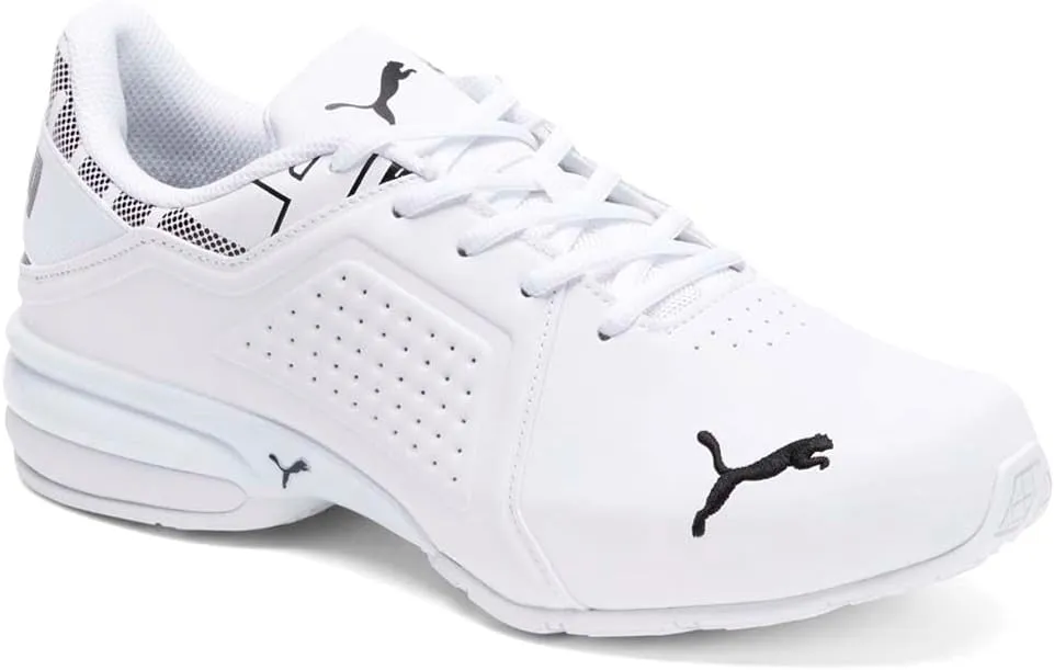 PUMA Mens Viz Runner Repeat Perforated Wide Running Sneakers Shoes - Black