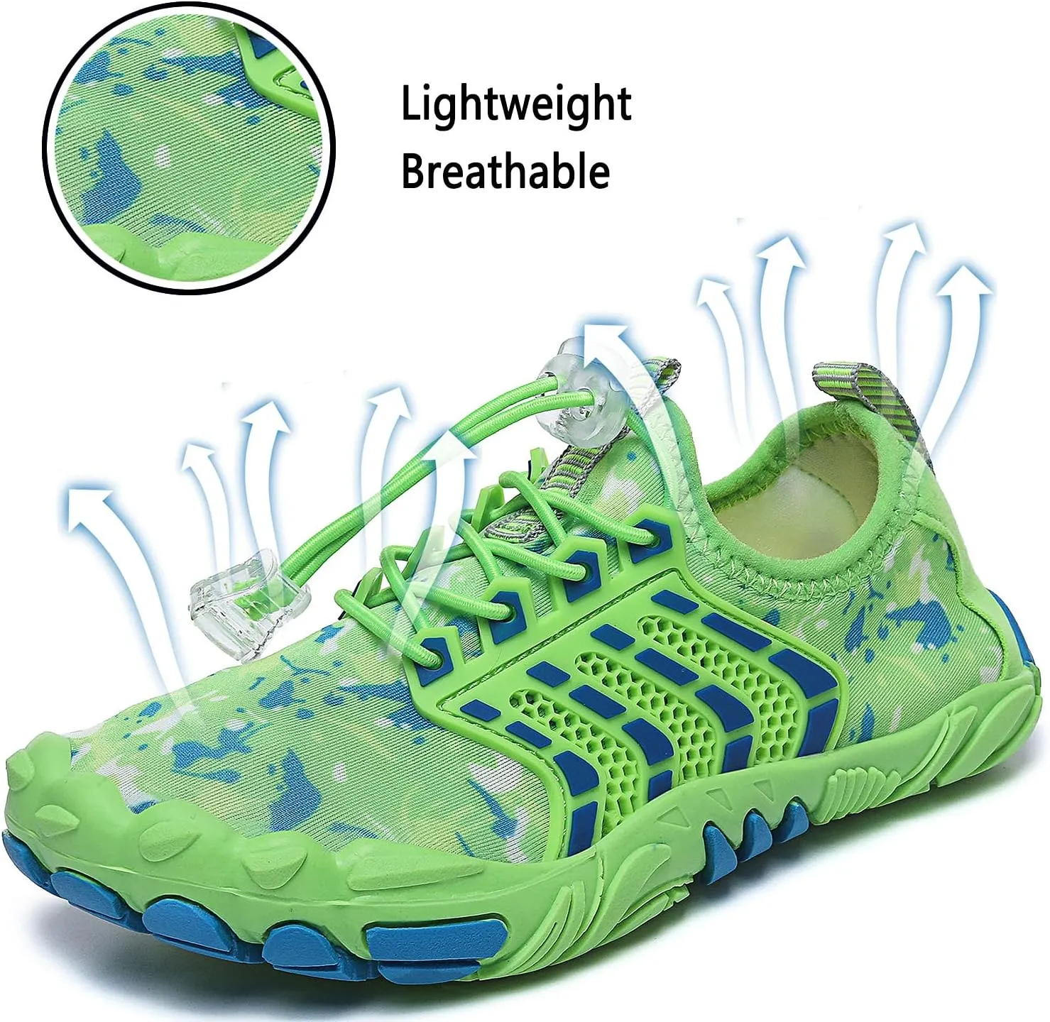 Quickshark Kids Water Shoes Boys Girls Barefoot Aqua Socks Outdoor Indoor Quick Dry Sandals Lightweight Slip On Walking Sneakers for Beach Pool Swim (Little Kid/Big Kid)