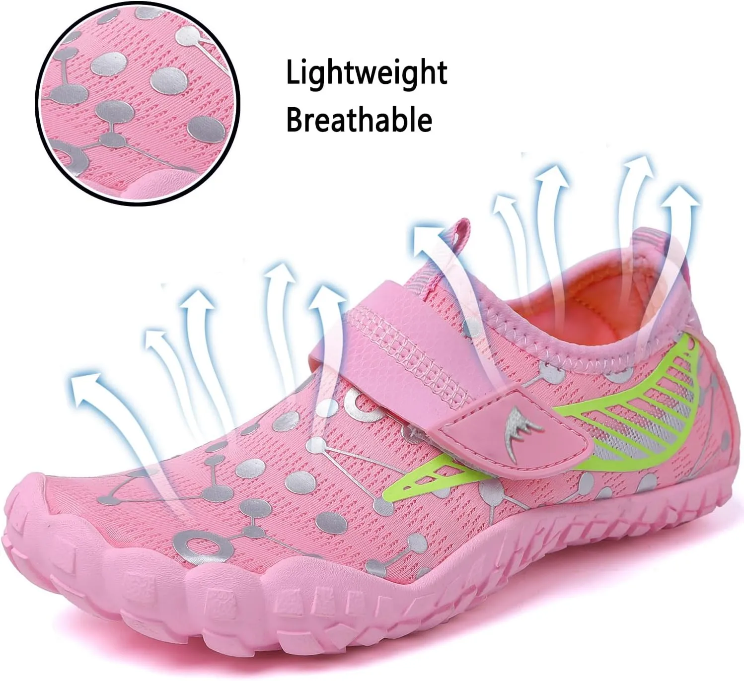 Quickshark Kids Water Shoes Boys Girls Barefoot Aqua Socks Outdoor Indoor Quick Dry Sandals Lightweight Slip On Walking Sneakers for Beach Pool Swim (Little Kid/Big Kid)