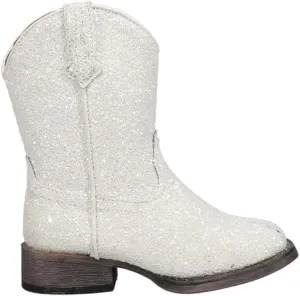ROPER Toddler Girls Galore Glitter Square Toe Casual Boots Mid Calf - White