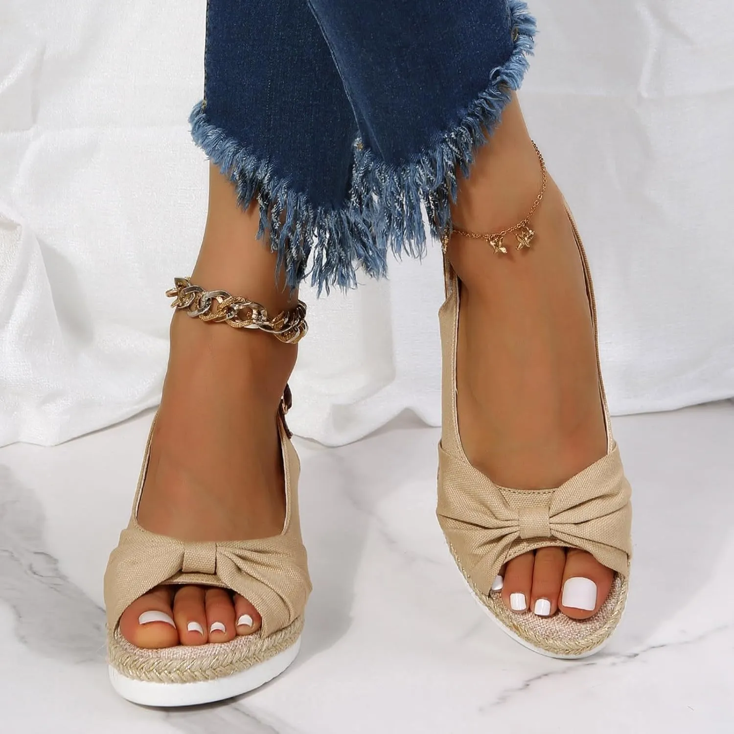 Sandals For Women 2025 Platform Summer Wedge Beach Cute Walking Work Office Dressy Flat Arch Ortopédicas Para Mujer