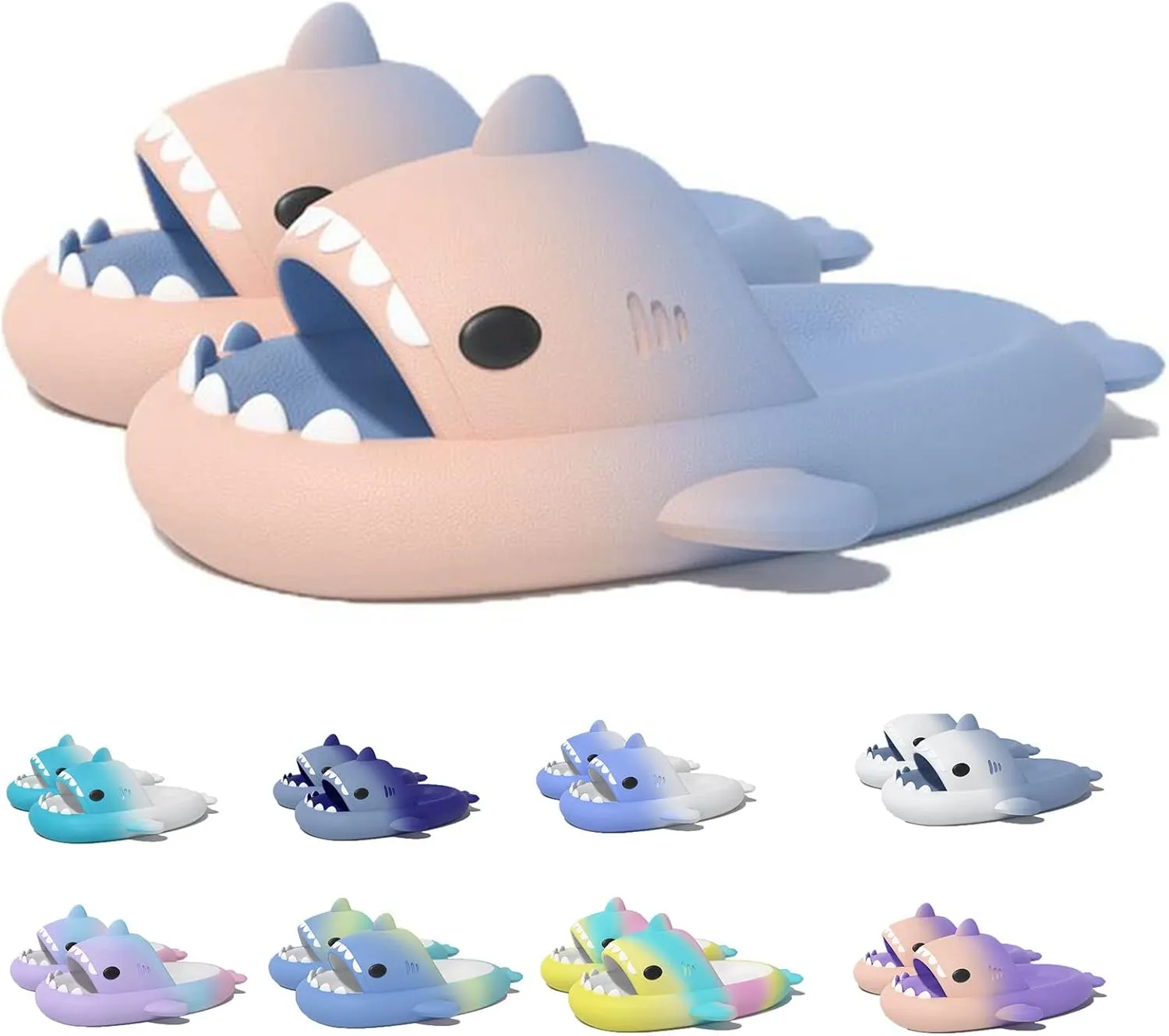 Sharklas Originales Kids Summer Cute Cartoon Fun Animal Slipper Cozy Non-Slip Shark Sandals for Bathroom, Outdoor