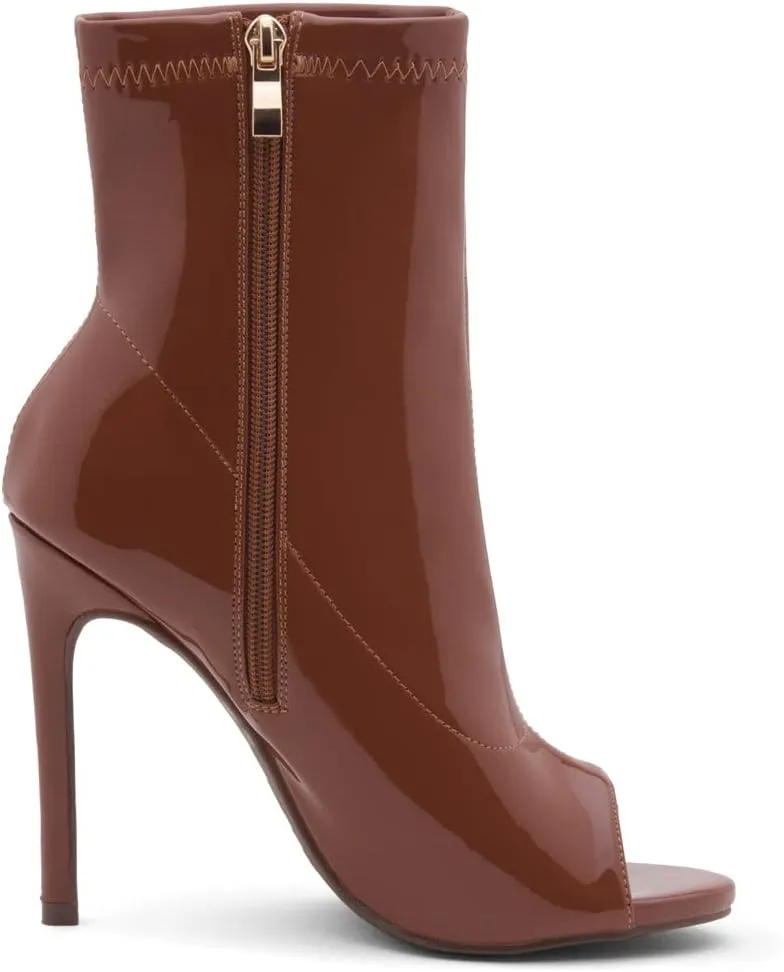 Shoe Land Chelsee Womens Peep Toe Ankle Booties Stiletto High Heel Dress Boots
