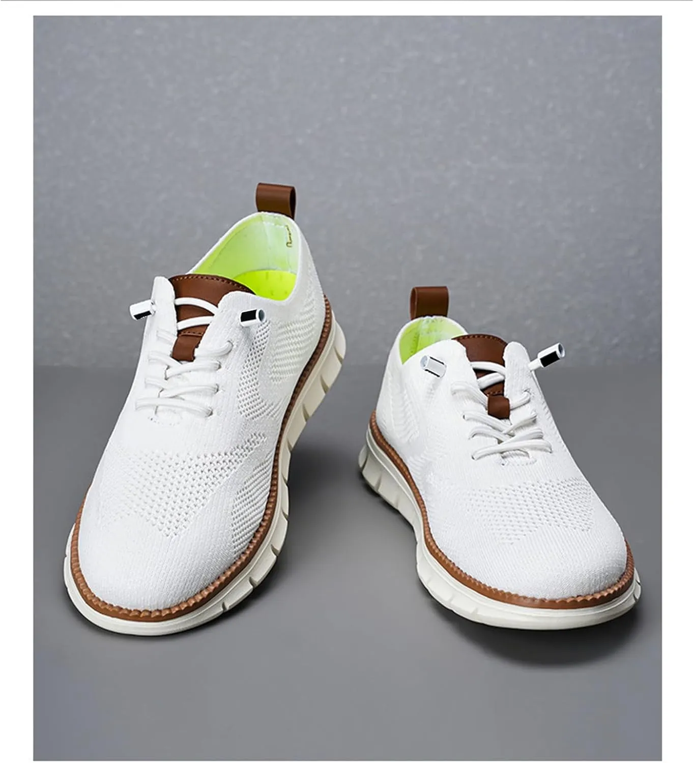 Shoes for Men Mens Casual Dress Oxfords Business Mesh Walking Shoes Tennis Comfortable Sneakers Lightweight Soft Sole & Breathable Fashion Sneakers