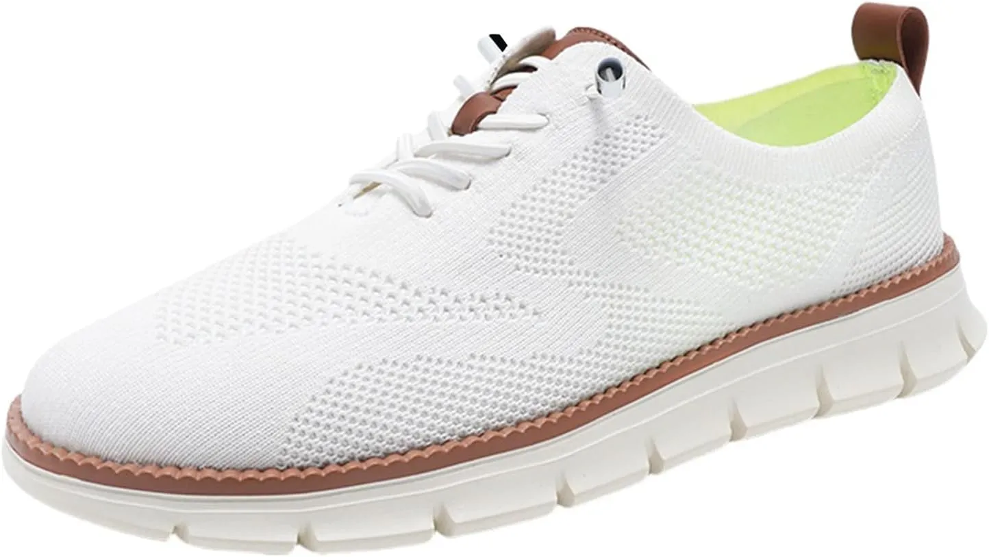 Shoes for Men Mens Casual Dress Oxfords Business Mesh Walking Shoes Tennis Comfortable Sneakers Lightweight Soft Sole & Breathable Fashion Sneakers