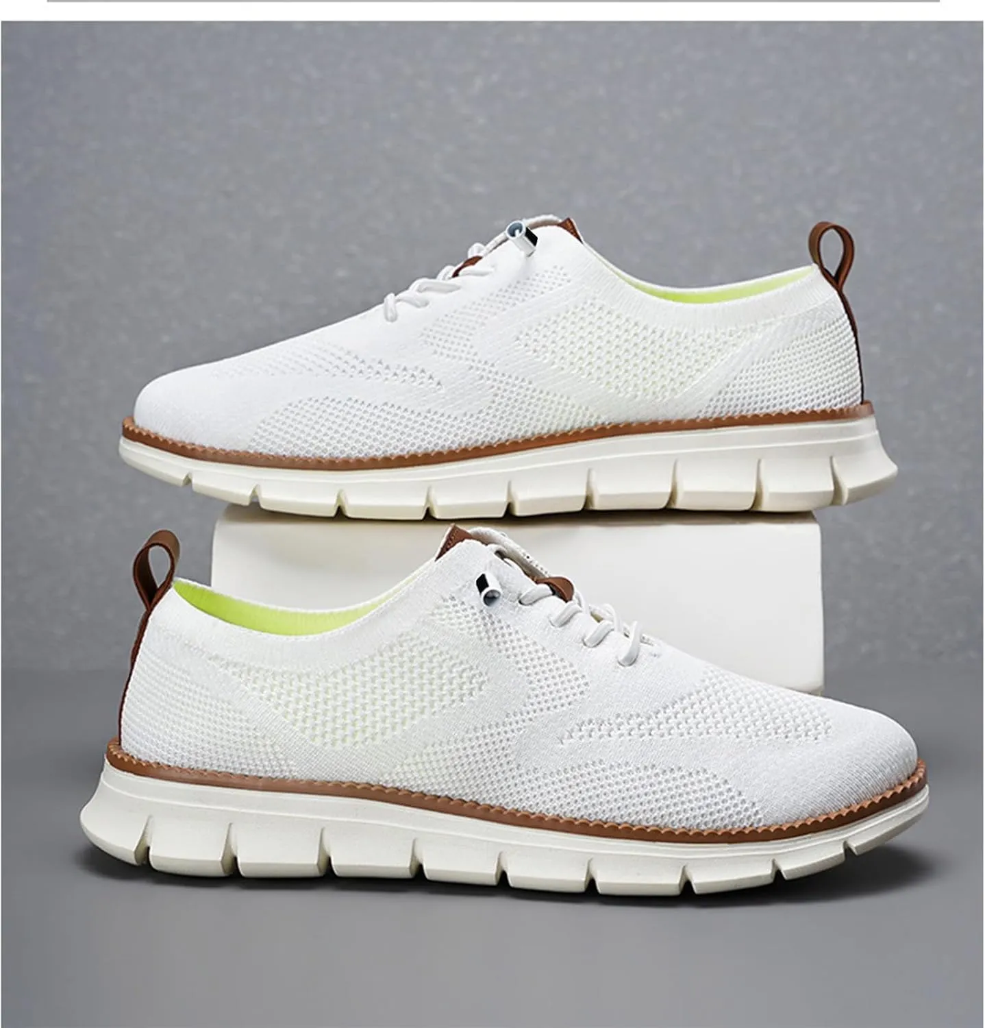 Shoes for Men Mens Casual Dress Oxfords Business Mesh Walking Shoes Tennis Comfortable Sneakers Lightweight Soft Sole & Breathable Fashion Sneakers