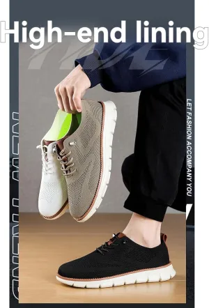 Shoes for Men Mens Casual Dress Oxfords Business Mesh Walking Shoes Tennis Comfortable Sneakers Lightweight Soft Sole & Breathable Fashion Sneakers