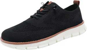 Shoes for Men Mens Mesh Oxfords Sneakers Business Casual Dress Lace-Up Walking Shoes Tennis Comfortable Sneakers Slip On Boat Shoes Lightweight Soft Sole & Breathable Fashion Sneakers