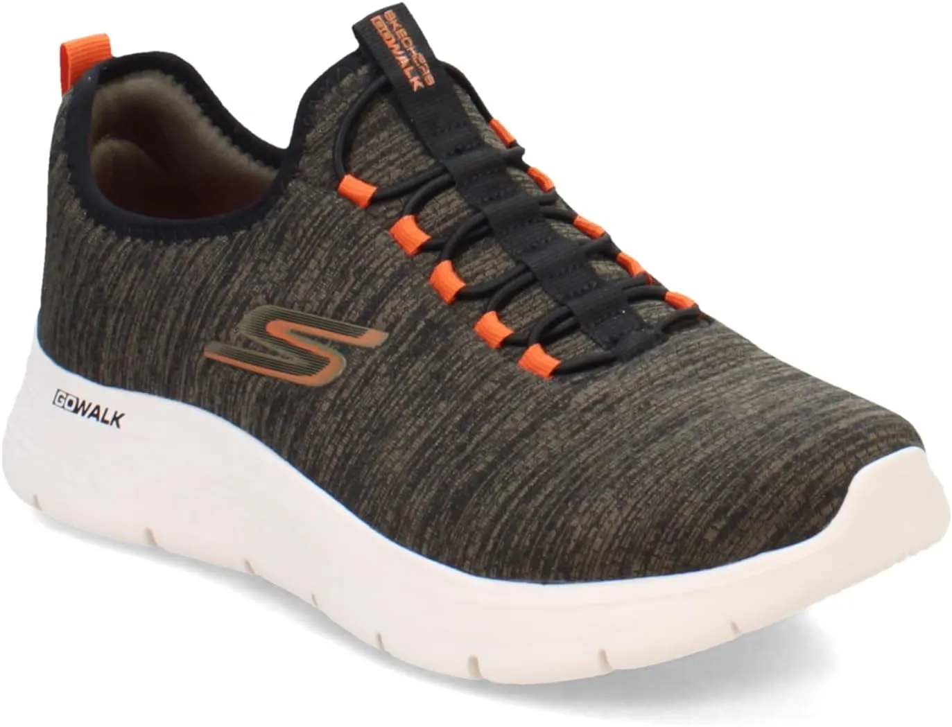 Skechers Men's Street, GO WALK Flex – Ultra Sneakers – Extra Wide Width Olive Black