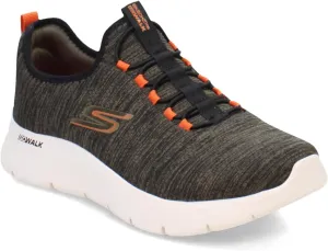 Skechers Men's Street, GO WALK Flex – Ultra Sneakers – Extra Wide Width Olive Black