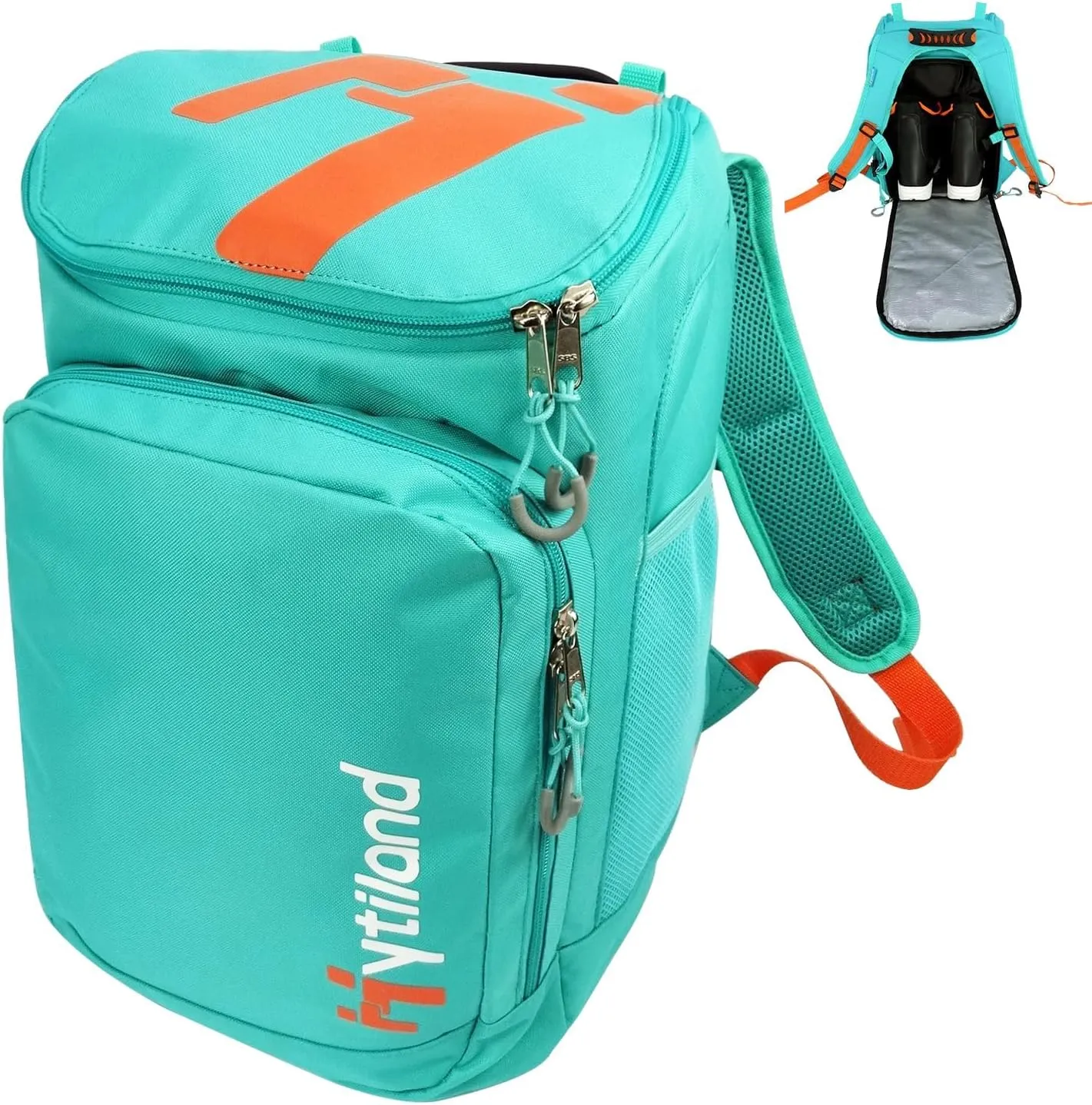 Ski Boot Bag - 32L Ski & Snowboard Boot Travel Backpack for Boots, Helmet, Goggles & Snowsuits