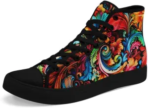 Skull High Tops Canvas Shoes for Men Women Classic Lace Up Gothic Fashion Sneaker Street Casual Canvas Sneakers
