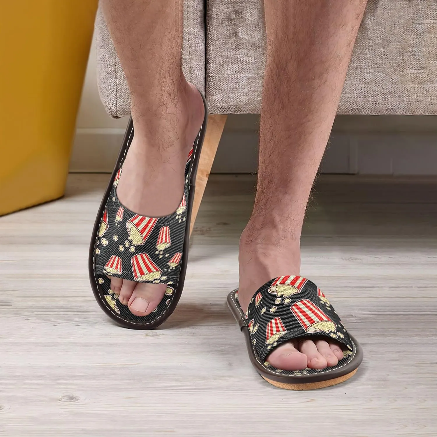 Slippers for Women Men Open Toe House Shoes Home Slipper Quick Drying Bathroom Shower Sandals