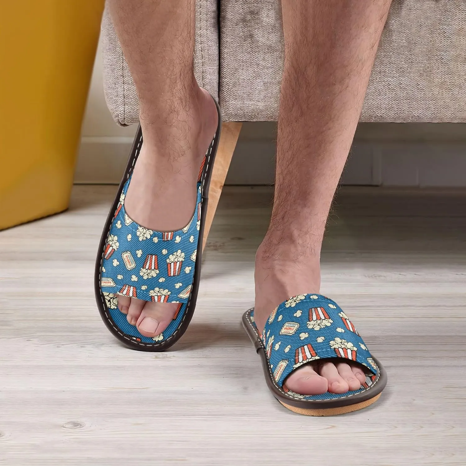 Slippers for Women Men Open Toe House Shoes Home Slipper Quick Drying Bathroom Shower Sandals