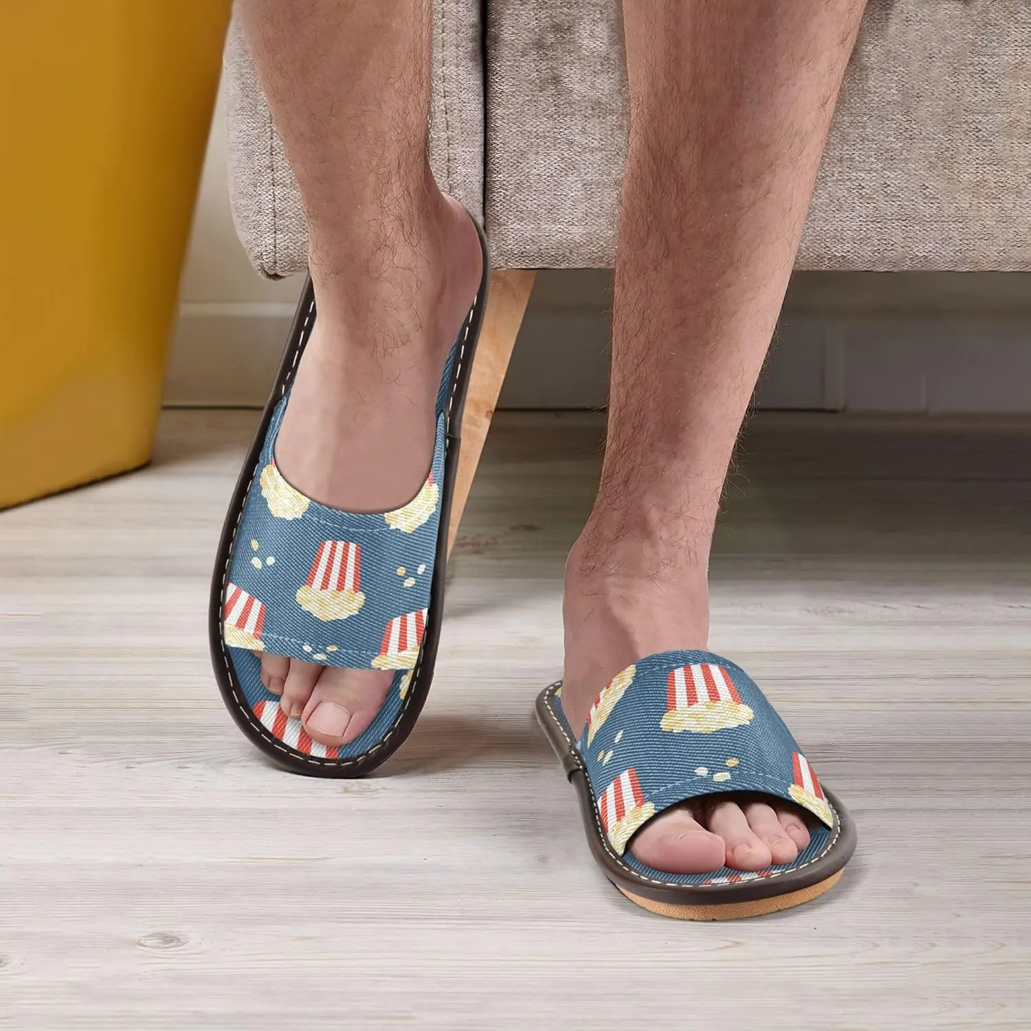 Slippers for Women Men Open Toe House Shoes Home Slipper Quick Drying Bathroom Shower Sandals