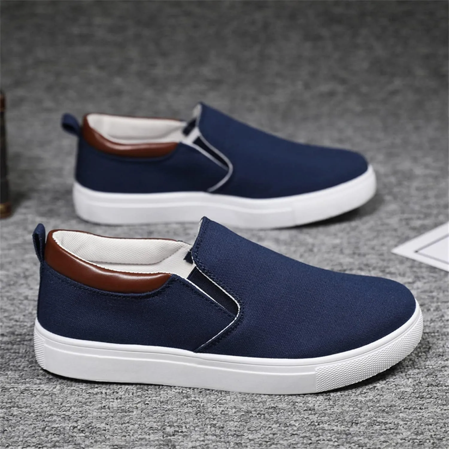Sneakers Business Breathable Mens Fashion Solid Color Canvas Flat Bottom Comfortable Running Casual Shoes
