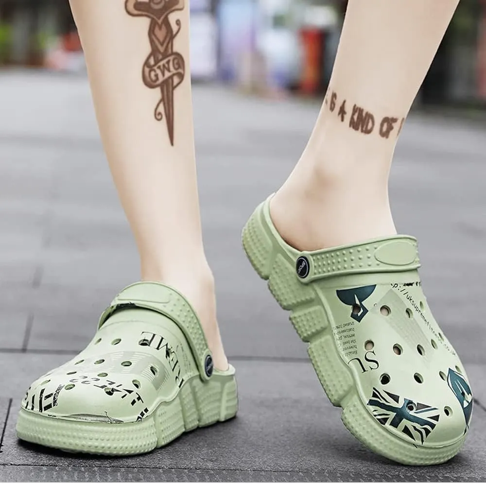 Solaud Men and Women Unisex Garden Clogs Shoes Quick-Drying Breathable Comfortable Summer Beach Slippers Sandals