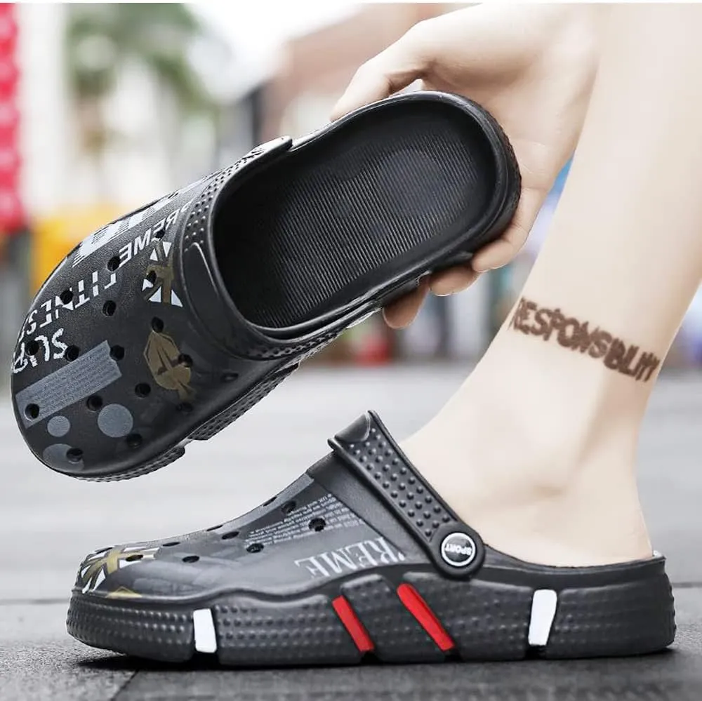 Solaud Men and Women Unisex Garden Clogs Shoes Quick-Drying Breathable Comfortable Summer Beach Slippers Sandals