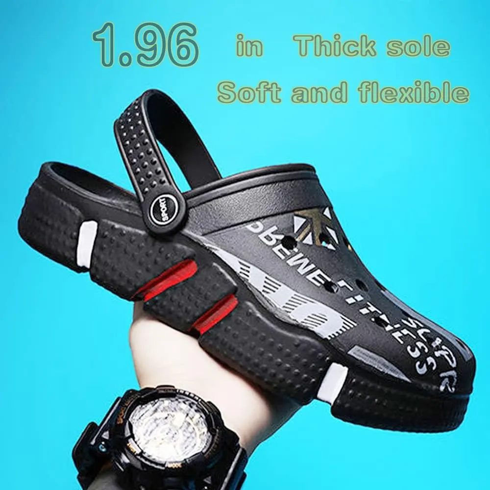 Solaud Men and Women Unisex Garden Clogs Shoes Quick-Drying Breathable Comfortable Summer Beach Slippers Sandals