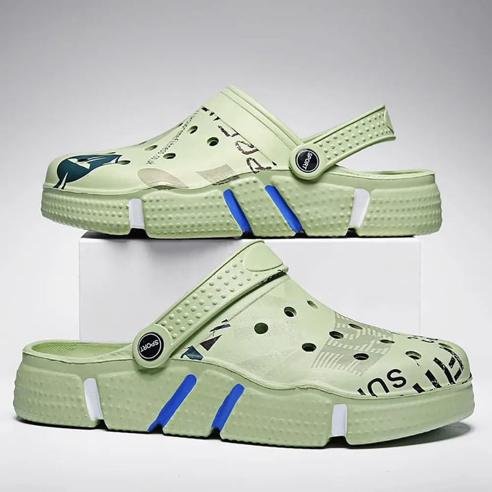 Solaud Men and Women Unisex Garden Clogs Shoes Quick-Drying Breathable Comfortable Summer Beach Slippers Sandals