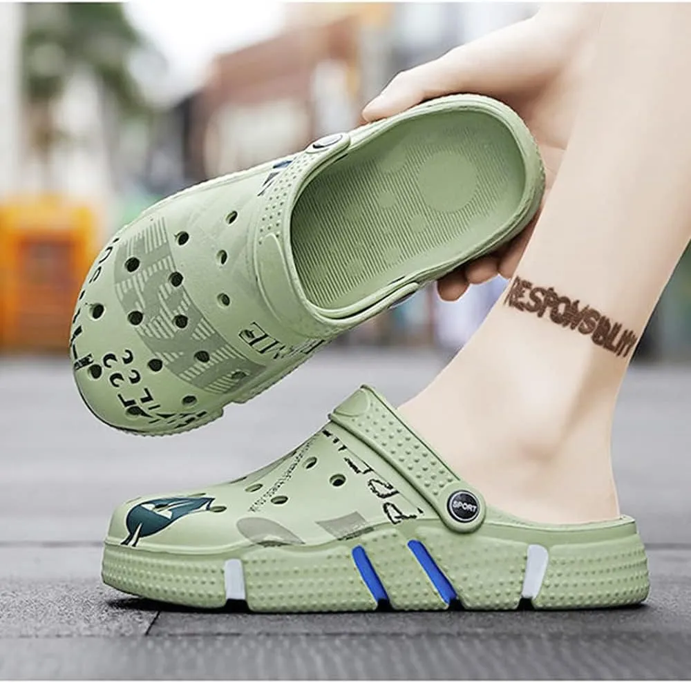 Solaud Men and Women Unisex Garden Clogs Shoes Quick-Drying Breathable Comfortable Summer Beach Slippers Sandals