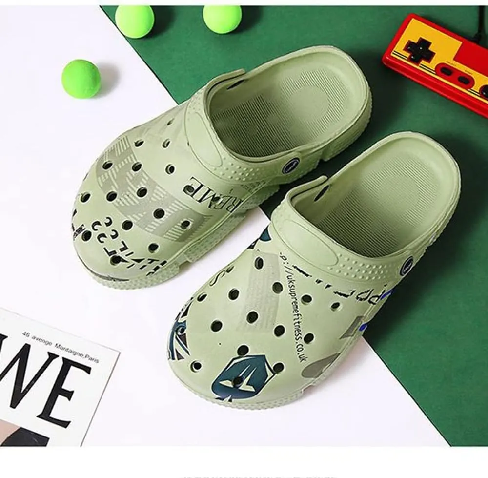 Solaud Men and Women Unisex Garden Clogs Shoes Quick-Drying Breathable Comfortable Summer Beach Slippers Sandals