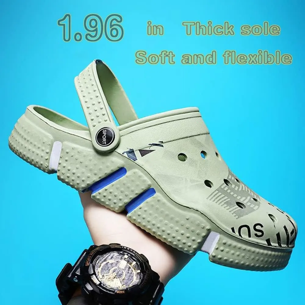 Solaud Men and Women Unisex Garden Clogs Shoes Quick-Drying Breathable Comfortable Summer Beach Slippers Sandals