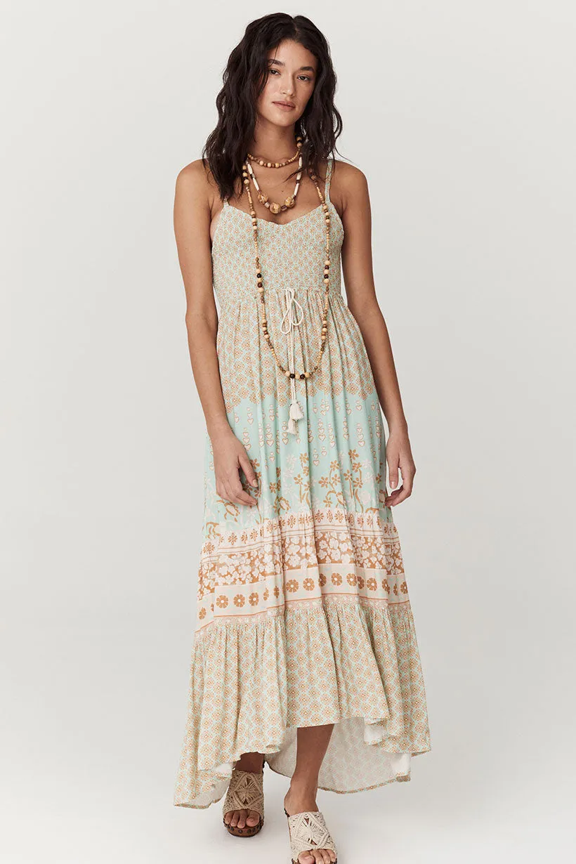 Spell Sweet Nothings Shirred Strappy Dress