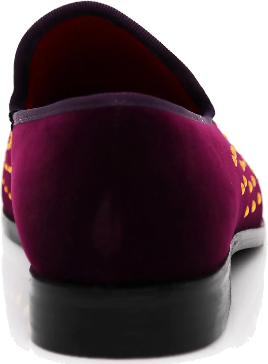 SPK26 Men's Vintage Velvet Rhinestone Designer Dress Loafers Slip On Shoes Classic Tuxedo Dress Shoes