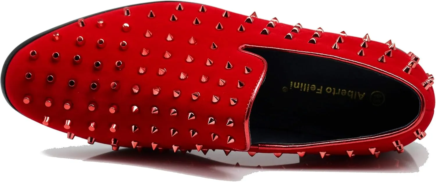 SPK26 Men's Vintage Velvet Rhinestone Designer Dress Loafers Slip On Shoes Classic Tuxedo Dress Shoes