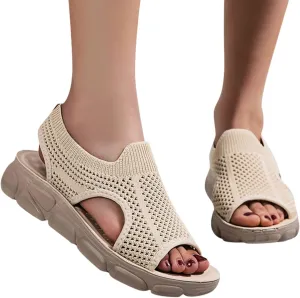 Sport Sandals for Women Arch Support Orthopedic Walking Sandals Ladies Recovery Sport Thick Athletic Hiking Outdoor Active Summer Dressy Diabetic Sandals for Plantar Fasciitis, 6.5, Beige-a