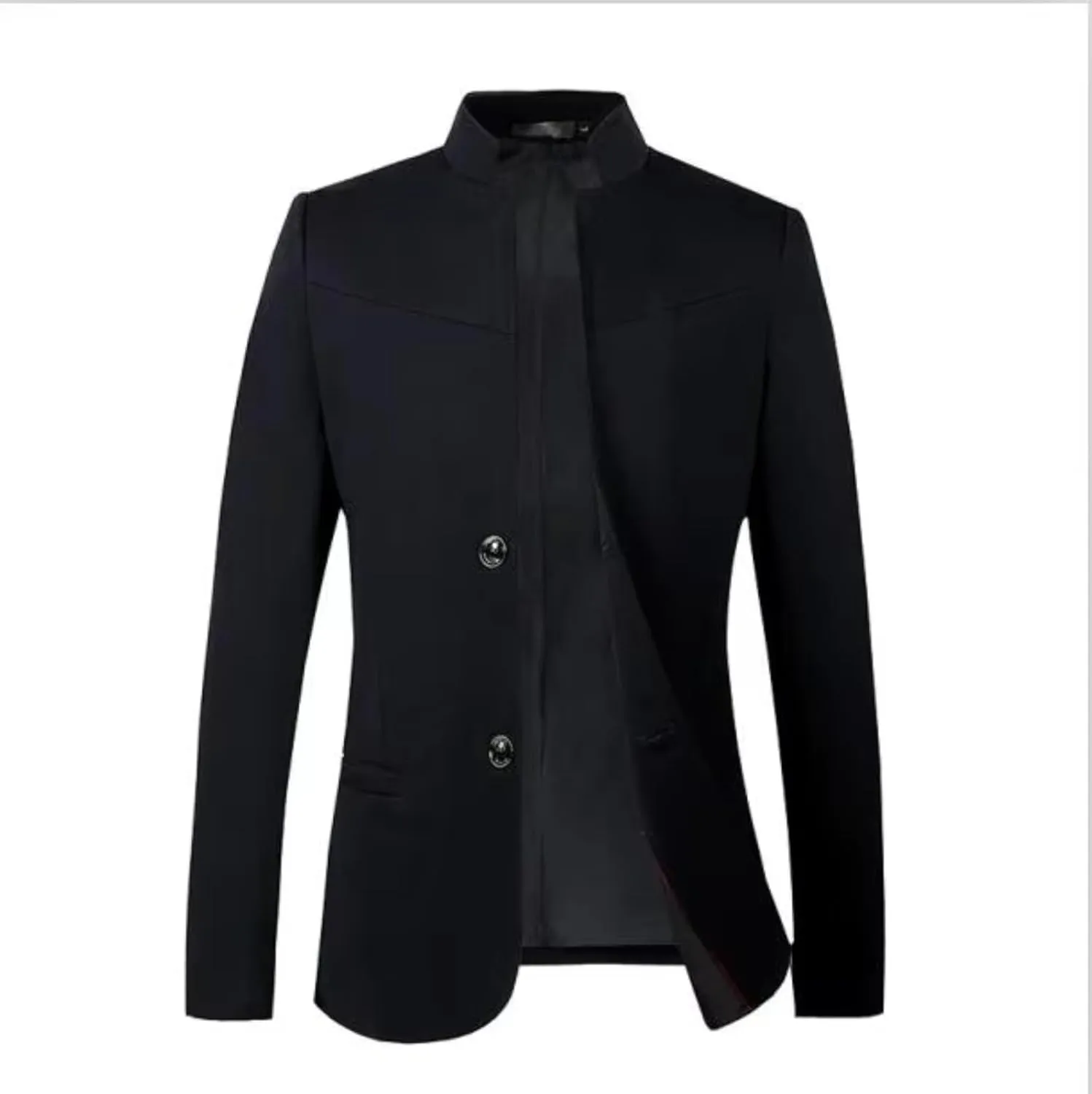 Spring/Autumn black1 Collar Blazer Coat Men Slim Fit Jacket Men's Suit