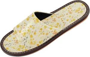 Sprouting Yellow Flowers Men Women's Shower Slippers Portable Slides Sandals for Home Indoor Indoor