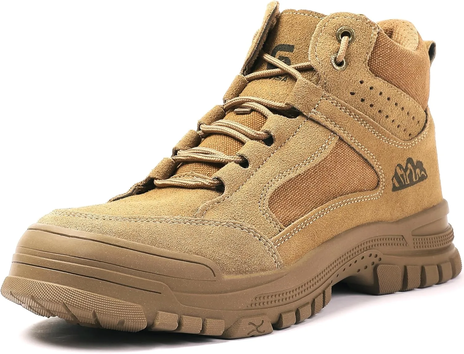 Steel Toe Boots for Men Mens Slip Resistant Waterproof Work Safety Industrial Boots Construction Shoes Brown 11