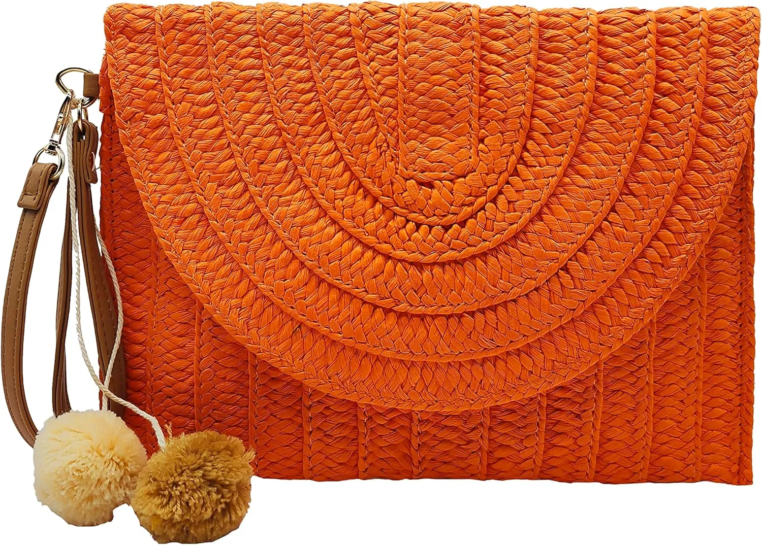Straw Bags Handmade Crossbody Clutch Detachable Shoulder Strap Summer Beach Handbags…