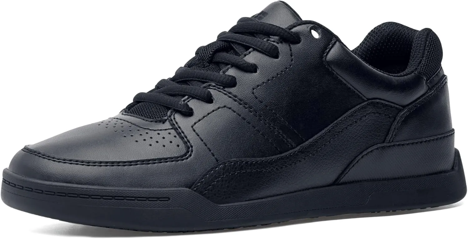 Street Casual Mens Black Comfortable Slip-Resistant Work Shoes for Food Service Safety