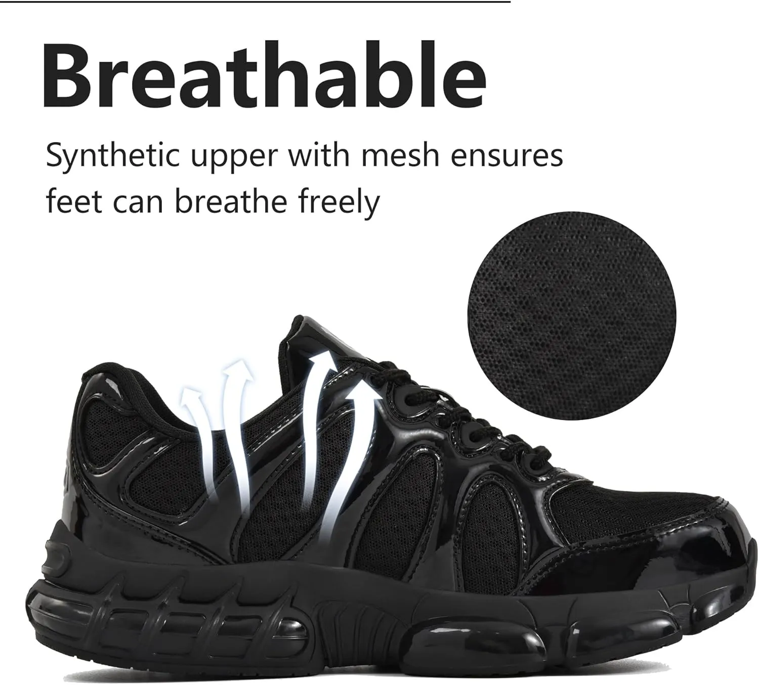 SUADEX Steel Toe Shoes for Men Women Safety Toe Work Shoes Breathable Steel Toe Sneakers Puncture Resistant