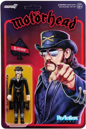 Super7 Motorhead Lemmy (Modern Cowboy) Reaction Figure - 3.75" Motorhead Action Figure with Accessories Heavy Metal Collectibles and Retro Toys